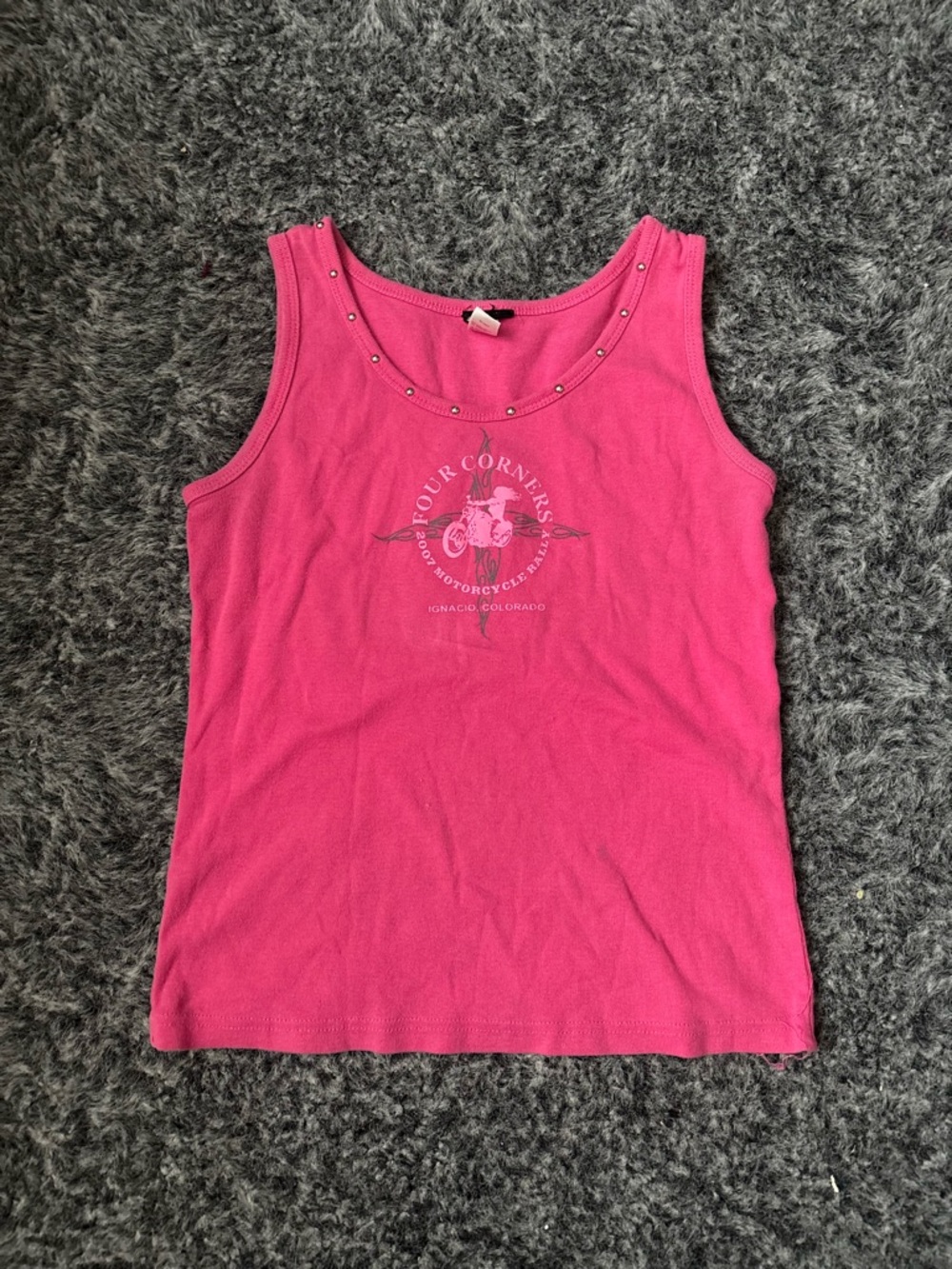 2007 pink motorcycle tank top